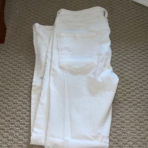 White, stretch, size 8